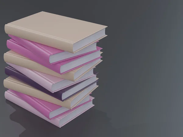Modelo de mockup de livro de cores vazio no fundo preto — Fotografia de Stock