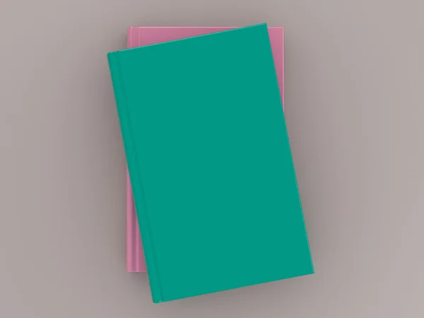 Empty color book mockup template on gray background — Stock Photo, Image