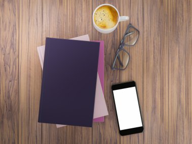 Boş renkli kitaplar mockup şablonu. Yüksek çözünürlük.