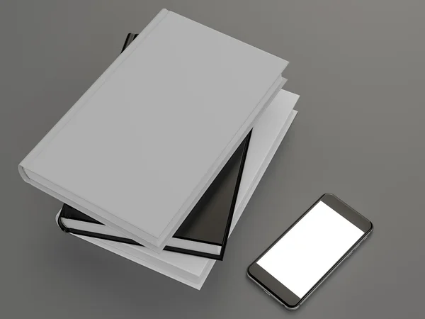 Maquette du livre avec une couverture blanche sur fond gris — Photo