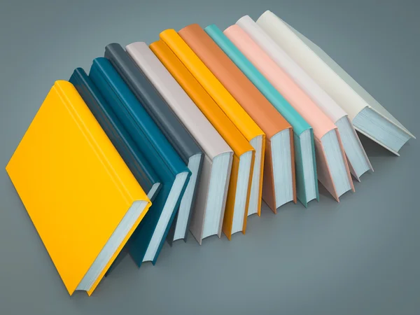 Libri a colori vuoti modello mockup. Alta risoluzione . — Foto Stock