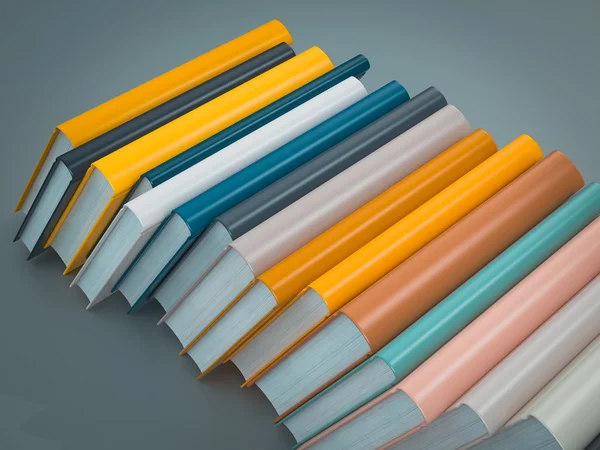 Pusty kolorowych książek makieta szablon. Wysokiej rozdzielczości. — Zdjęcie stockowe