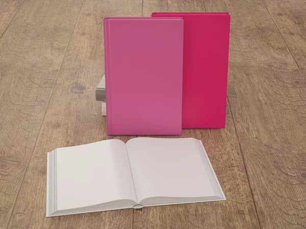 Libri a colori vuoti modello mockup. Alta risoluzione . — Foto Stock