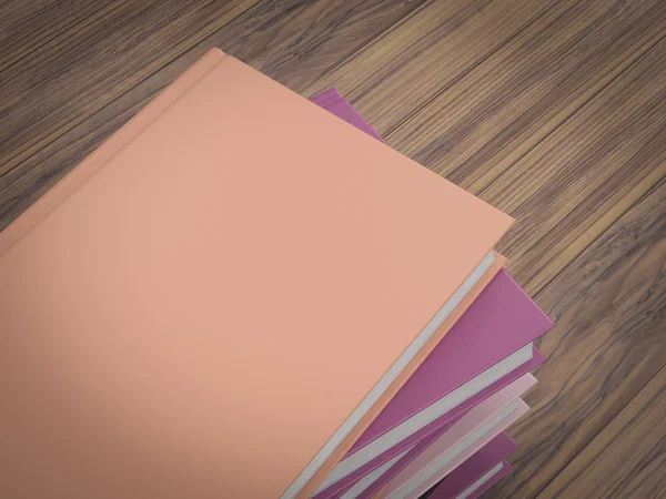 Empty colored books mockup template. High resolution. — Stock Photo, Image