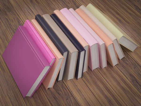 Libri a colori vuoti modello mockup. Alta risoluzione . — Foto Stock