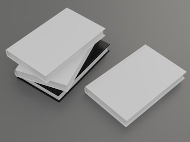 Mockup gri bir arka plan üzerinde beyaz bir kapak ile kitabın
