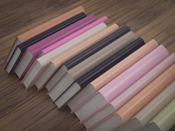 Pusty kolorowych książek makieta szablon. Wysokiej rozdzielczości. — Zdjęcie stockowe