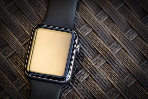 Smart Watch-klocka på textur bakgrund. Driva med — Stockfoto