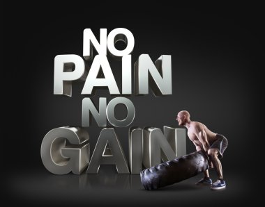 Atletik genç adam bir lastik siyah arka plan motivasyonel fitness öbekleri üzerinde kaldırma
