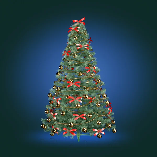 Árvore de Natal decorada em fundo preto fotos, imagens de © SectoR_2010  #87026036