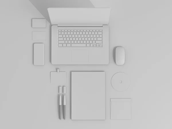 Grigio Branding Mockup set. Modello di business — Foto Stock