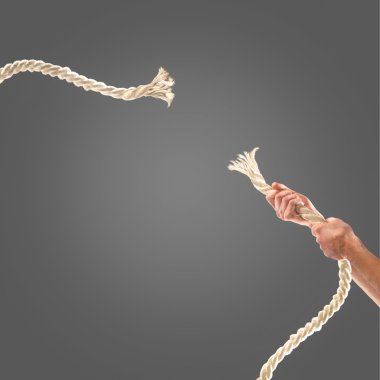 Hands of people pulling the rope on black background. Competition concept clipart