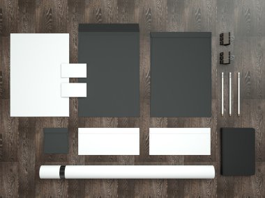 Mockup iş şablonu. Öğeleri için marka kimliğini ayarla