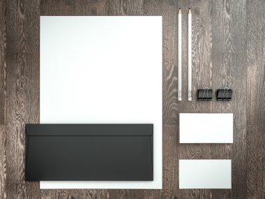 Mockup iş şablonu. Öğeleri için marka kimliğini ayarla
