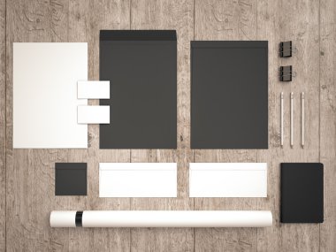 Mockup iş şablonu. Öğeleri için marka kimliğini ayarla