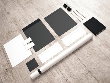 Mockup iş şablonu. Öğeleri için marka kimliğini ayarla