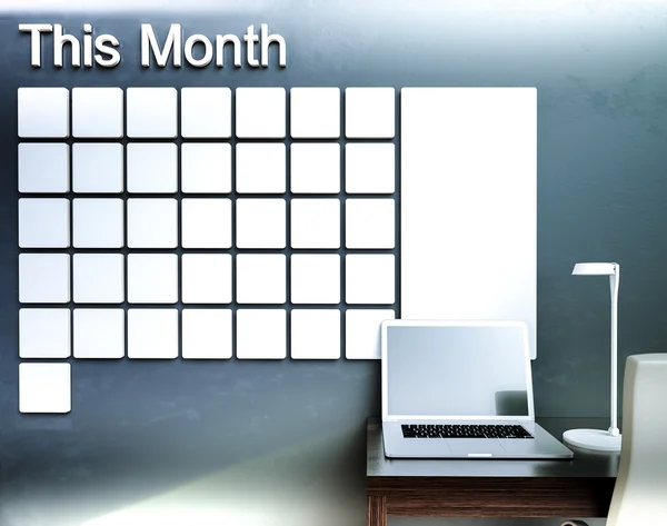 Calendario de pared. Programar concepto de organizador de gestión de memo —  Fotos de Stock