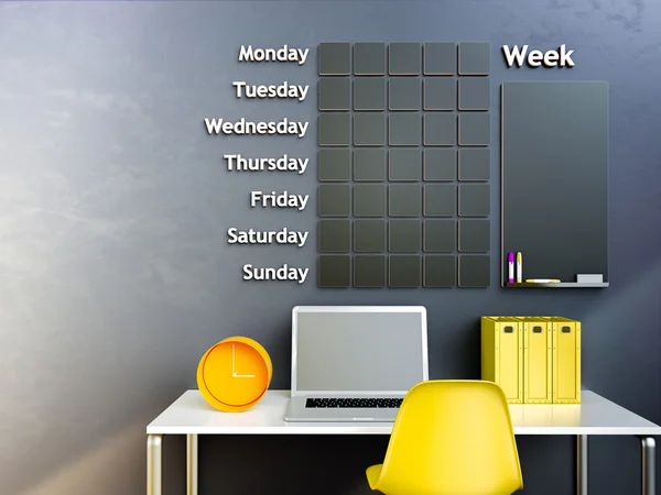 Wall calendar. Schedule memo management organizer concept — Stock Photo, Image