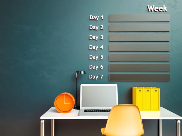 Calendario da parete. Pianifica il concetto di organizzatore della gestione memo — Foto Stock
