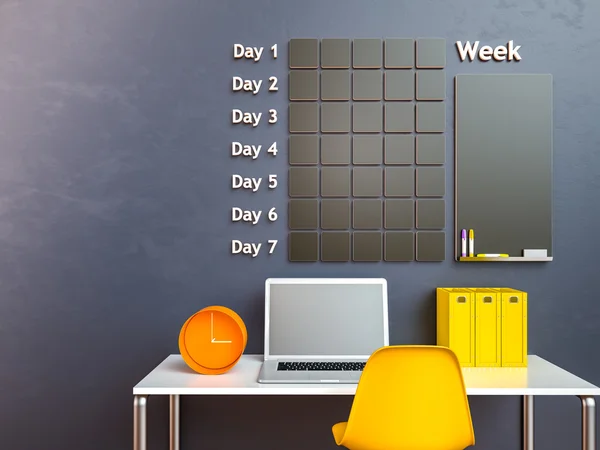 Wandkalender. Schema memo beheer organisator concept — Stockfoto