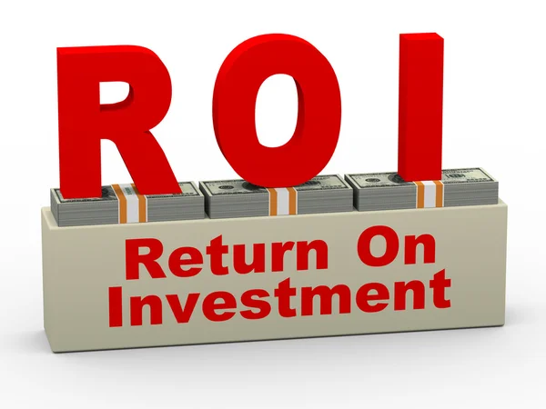 3d roi - Rendimento dell'investimento — Foto Stock