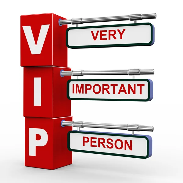 3d modern signboard of vip — Stock Photo, Image