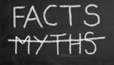 Chalkboard - facts and myths clipart