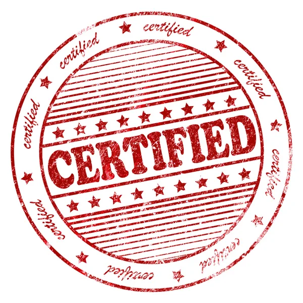 Grunge certifikovaný razítko — Stock fotografie