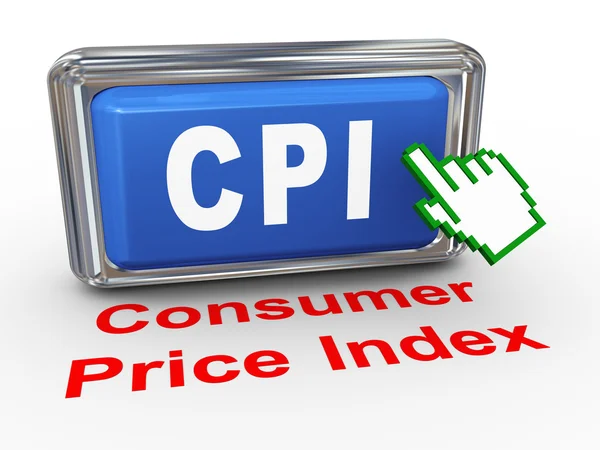 3d 手光标 cpi 按钮 — 图库照片