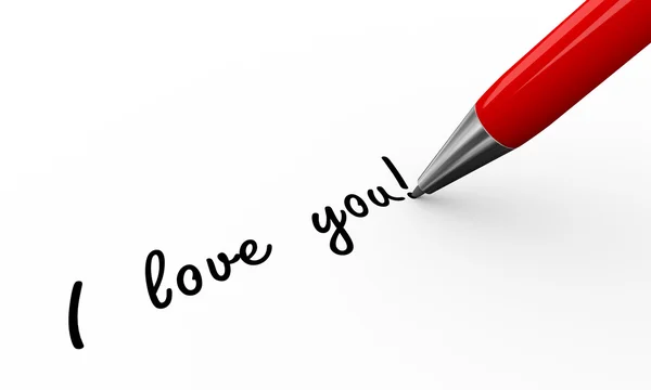 3d pen writing i love you — Stock Photo, Image