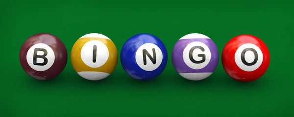 3D bilardowe puli kule bingo — Zdjęcie stockowe