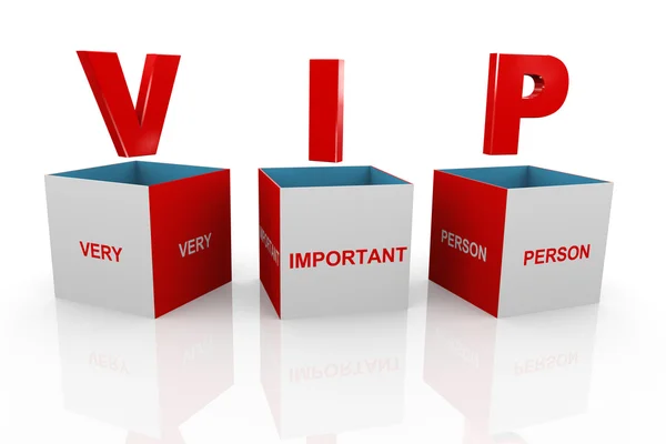 3d box of vip - very important person — Stock Photo, Image