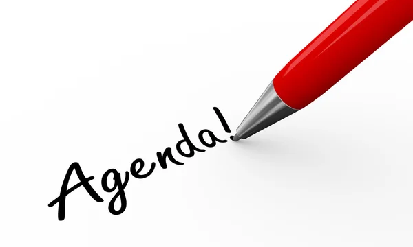 3d caneta escrita agenda — Fotografia de Stock
