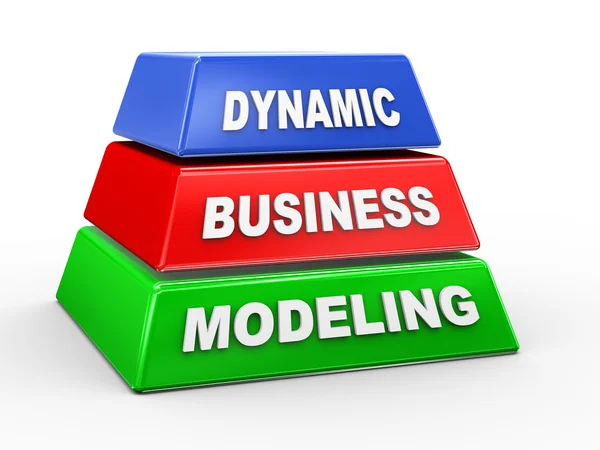 3D modelowanie dynamiczne biznesowe — Zdjęcie stockowe