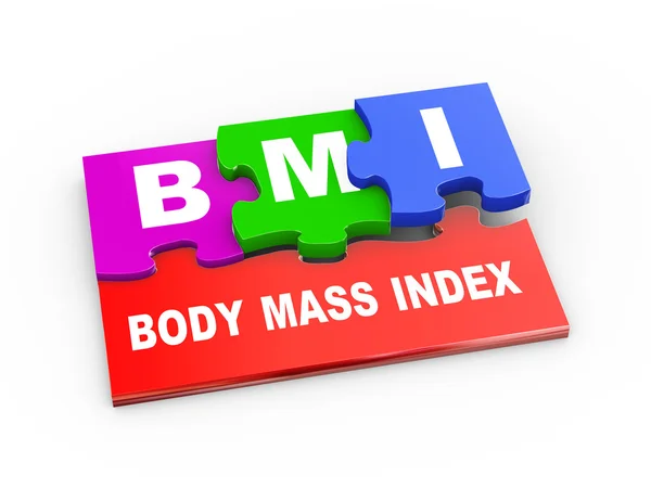 3D bmi pussel bit illustration — Stockfoto