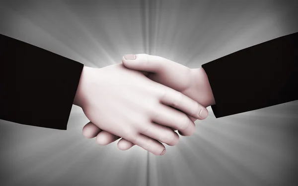 3d empresários handshake ilustração Fotografia De Stock