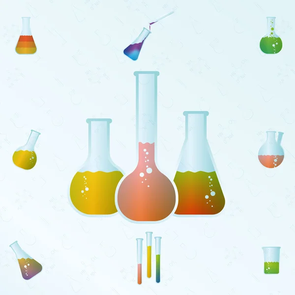 Test tube with liquid — Stock Vector