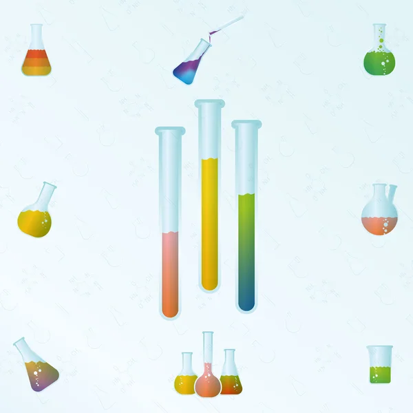 Test tube with liquid — Stock Vector