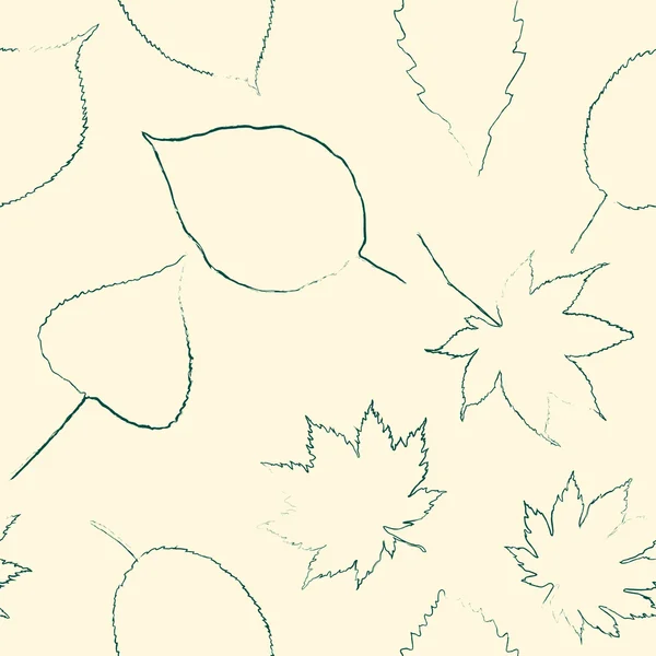 Το φθινόπωρο τα φύλλα που με κιμωλία στον μαύρο πίνακα κιμωλίας. — Διανυσματικό Αρχείο
