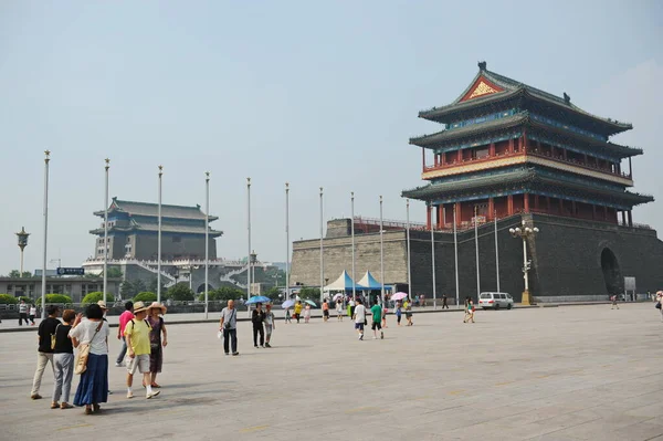 Peking Kina 2012 Stadsborna Och Gästerna Går Runt Tananmen Square — Stockfoto