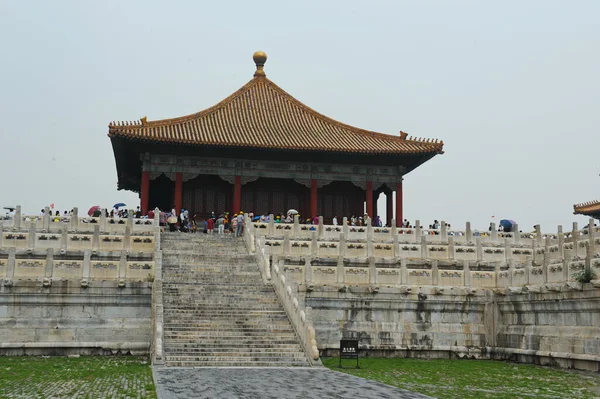 Beijing China 2012 Antiguo Complejo Palaciego Con Vallas Piedra Tallada —  Fotos de Stock