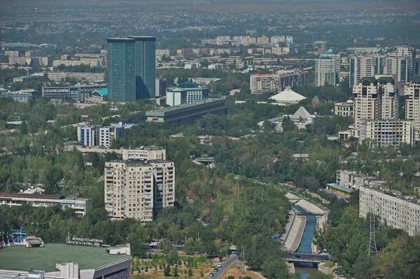 Almaty Kazachstan 2012 Uitzicht Stad Woon Bedrijfs Kantoorgebouwen Het Centrale — Stockfoto