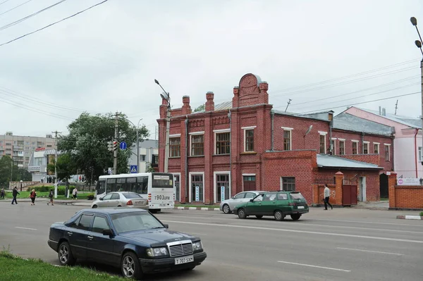 Petropavlovsk Kazajstán 2013 Antiguo Edificio Con Una Valla Situado Centro — Foto de Stock