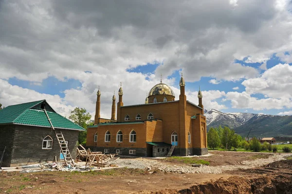 Ridder Kazakhstan 2013 Construction Mosque Central Part Small Town — Stock Photo, Image