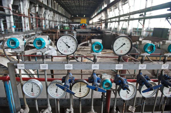 Petropavlovsk Kazachstan 2015 Druksensoren Spanningsindicatoren Voor Elektriciteitscentrales — Stockfoto
