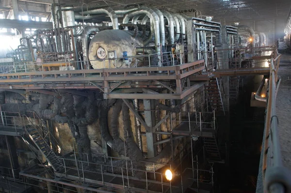 Petropavlovsk Kazakhstan 2015 Territory Power Plant Large Industrial Compartments Turbine — 图库照片
