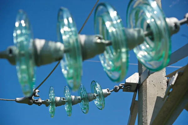 Nur Sultan Kazakhstan 2015 High Voltage Power Lines Insulators Stabilizers —  Fotos de Stock
