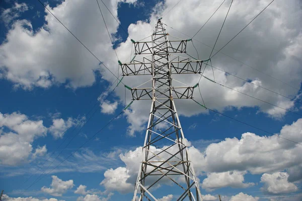 Nur Sultan Kazakhstan 2015 High Voltage Power Lines Insulators Stabilizers — Stock Photo, Image