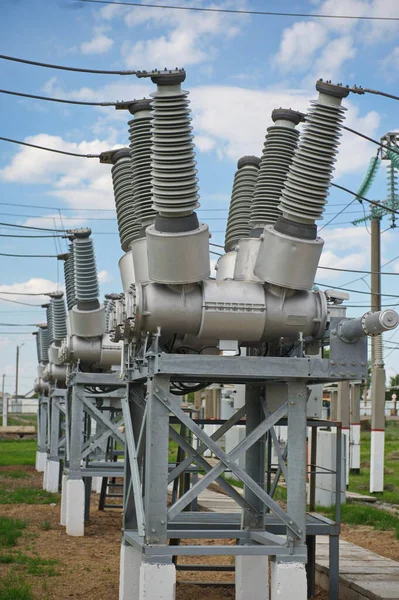 Nur Sultan Kazakhstan 2015 High Voltage Power Lines Insulators Stabilizers — Stockfoto