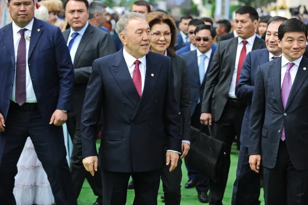 Almaty Kasachstan 2016 Der Ehemalige Kasachische Präsident Nursultan Nasarbajew Bei — Stockfoto